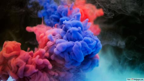Red And Blue Smoke 4k Wallpaper Download