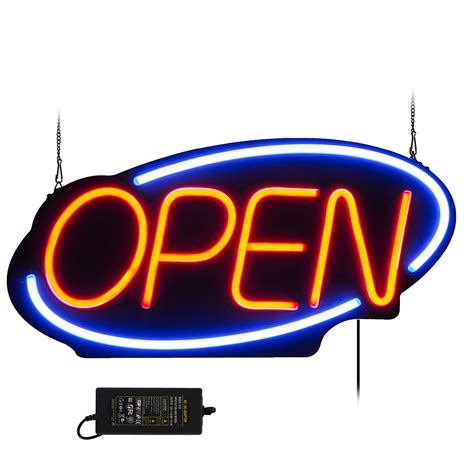 Led Neon Open Sign 20x10 24x12 315x157 Inch Wall Storefront