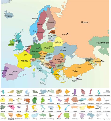 Map Of All European Countries Labeled The European Union European