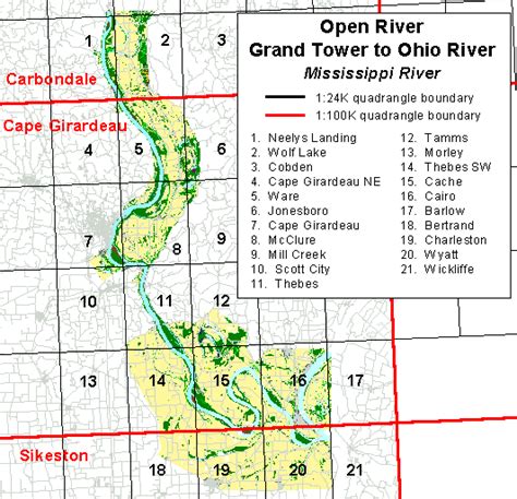 Gis Data Open River Grand Tower To The Ohio River Upper