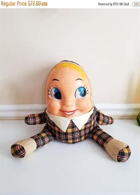 Vintage Humpty Dumpty Plushie 12tall Sitting Knickerbocker Humpty