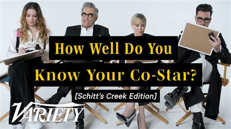 The Schitt S Creek Cast Plays How Well Do You Know Your Co Star Gentnews