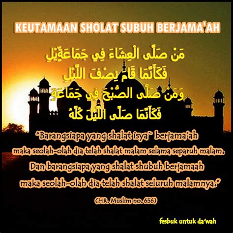 Keutamaan Shalat Subuh Berjamaah Mamendo