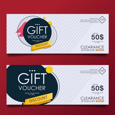 Gift Voucher Coupon Premium Template Design Concept For Gift Coupon