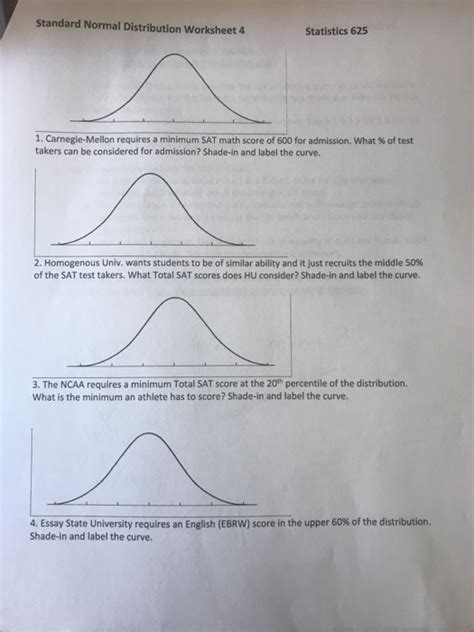 Worksheets are work normal distributions, normal distributions work 12 7, work 8, normal distributions math 728, chapter 5 normal probability distributions, sampling and normal. Standard Normal Distribution Worksheet 4 Statistic ...