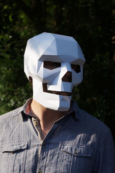 im dead    skull mask   cardboard geekologie