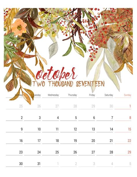 Watercolor Calendar Desktop Wallpaper