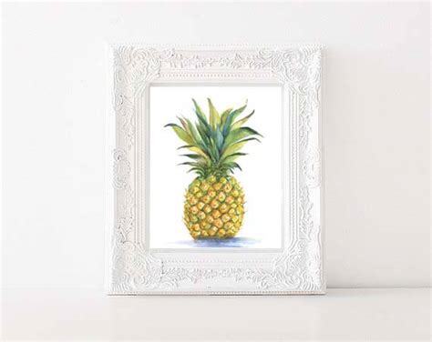 Pineapple Giclee Print New Home T Pineapple Painting Etsy