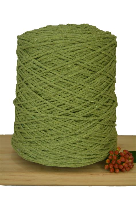 Coloured 1ply Cotton Warping Macrame Crochet String 15mm Pistachi