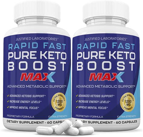 Rapid Fast Pure Keto Boost Max 1200mg Keto Pills Advanced Bhb Ketogenic Supplement