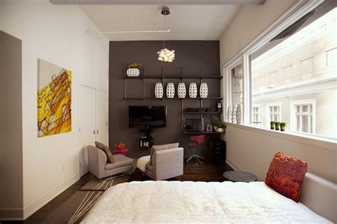 Studio Apartment Decor Pictures White Futon Bed Brown Leather Sofas