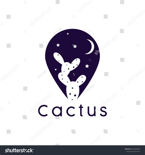 Cactus Logo Design Badges Vector Illustrations Royalty Free Stock