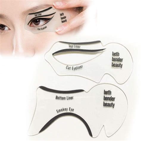 Eyeliner Stencil Template Top Bottom Makeup Cat Eyeliner Card Auxiliary