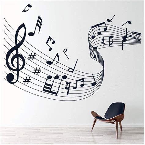Azutura Music Score Musical Notes Wall Decal Sticker Available In 5