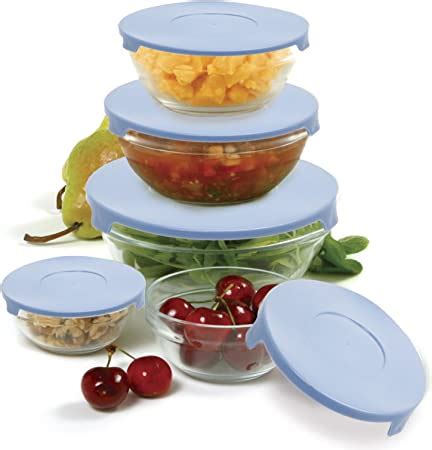 Amazon Com Norpro 10 Piece Nesting Glass Mixing Storage Bowls With