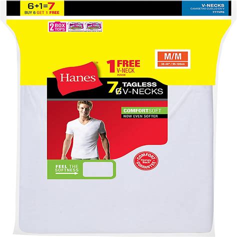 Hanes Men S White Tagless Comfortsoft V Neck Undershirt Pack Style