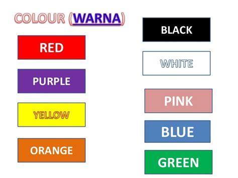 Colour Mengenal Warna Dalam Bahasa Inggris Untuk Anak Anak