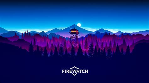 Olly Moss Firewatch Video Games Forest Nature Landscape Mountains