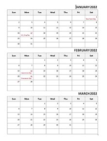 2022 calendar templates download printable templates with holidays