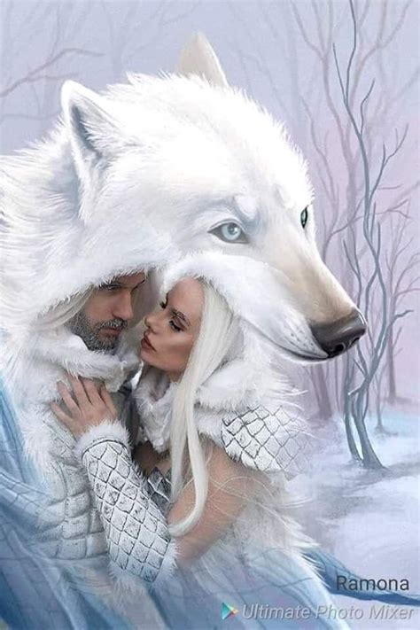 What A Beautiful White Wolf Very Nice Scenery Fantasy Wolf Wolves