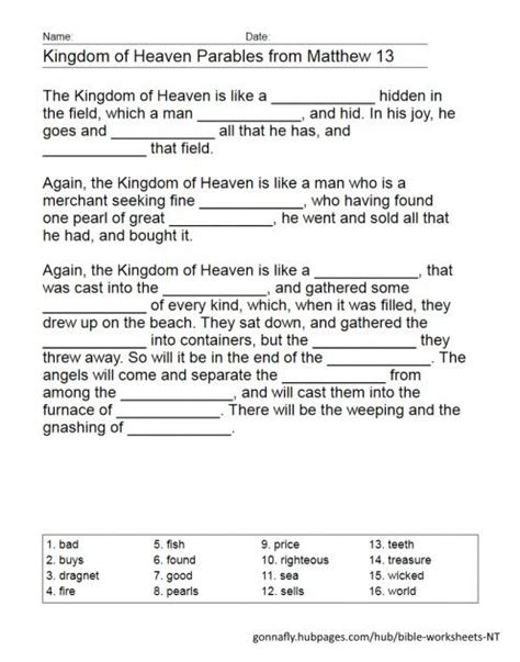 Bible Worksheets New Testament Bible Study Lessons