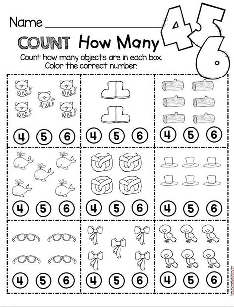 Number Worksheets For Preschool Free