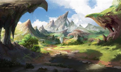 High Fantasy Sci Fi Fantasy Fantasy World Yellow Hills Fantasy