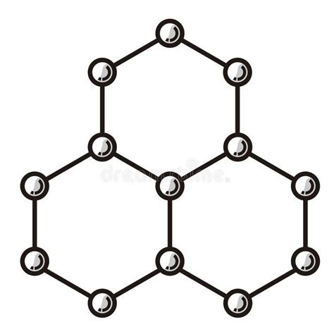 Modelo Aislado De Una Estructura Molecular Ilustración Del Vector Ilustración De Extracto
