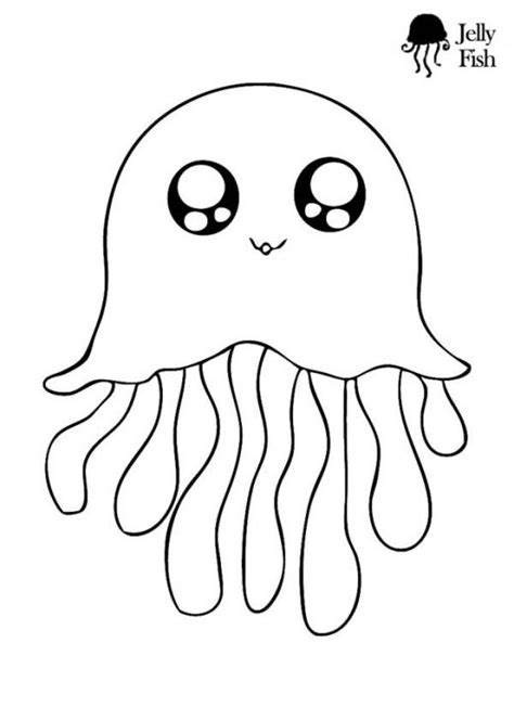 See more ideas about coloring pages, seahorse, coloring pictures. Cute Jellyfish Coloring Page For Preschoolers | Fish ...