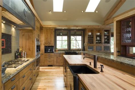 Wood is an affordable and durable construction material. 100% wood and stone house