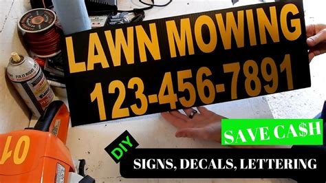 Customize your very own yard sign using our easy to use design tool. MAKE YOUR OWN LAWN SIGNS, DECALS AND TRUCK/TRAILER LETTERING! - YouTube