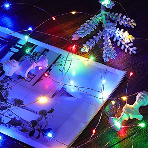 Ariceleo Mini Fairy Lights Battery Operate 2 Pack Copper Wire Night