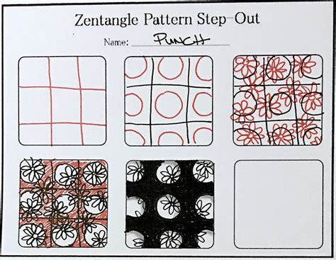 Inside the border, draw a light pencil line or lines to make what we call a string. the string separates your tile into sections, in which you draw your tangles. New Tutorial : How to Draw the Zentangle Pattern Punch! | Always Choose the Window Seat