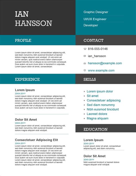 Professional Resume Template Cv Template For Ms Word Modern Resume Hot Sex Picture