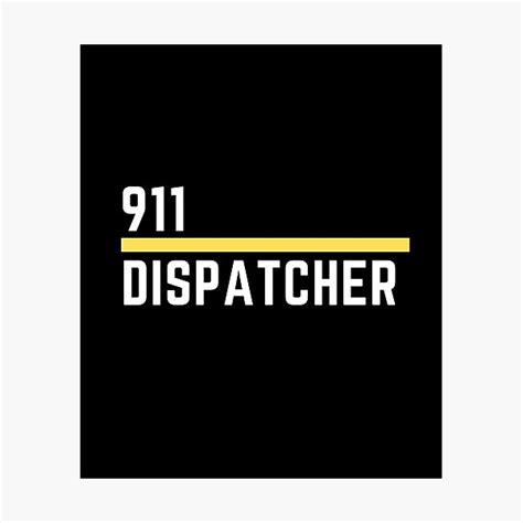 911 Dispatcher Thin Gold Line Photographic Print By Dt292929 Redbubble