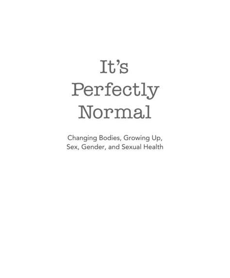 It S Perfectly Normal By Robie H Harris Brightly Shop