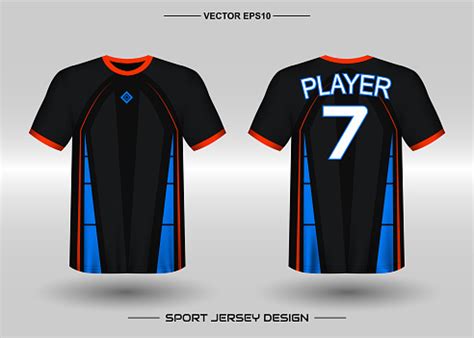 Fully editable psd front and back half sleeve download new free fully editable half raglan sleeve front and back football / soccer player free and fully customizable sports sib jacket and lower for sport coach mockup or training wear. Tshirt Sport Vector Design Template Soccer Jersey Mockup ...