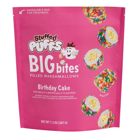 Save On Stuffed Puffs Big Bites Filled Marshmallows Birthday Cake Order