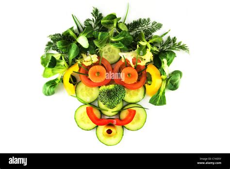 Funny Vegetable Face Stock Photo Alamy