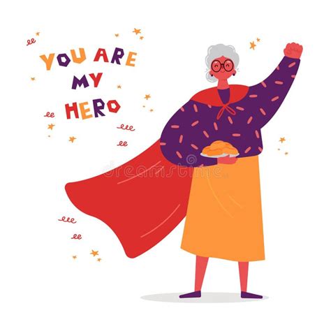 Superhero Grandma Stock Vector Illustration Of Person 13163265