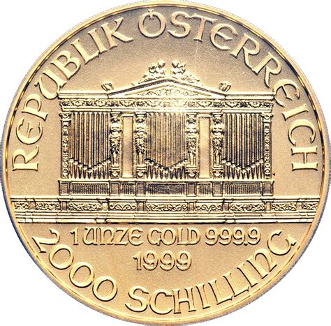 2000 Schilling Vienna Philharmonic Gold Bullion Coinage Austria