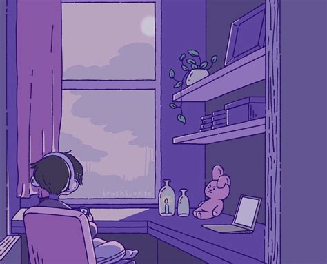 Aesthetic Anime Wallpaper Purple