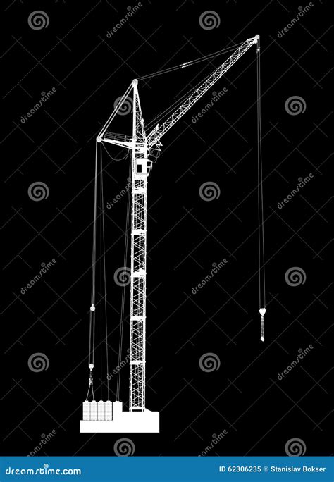 Hoisting Crane Icon In Trendy Design Style Hoisting Crane Icon