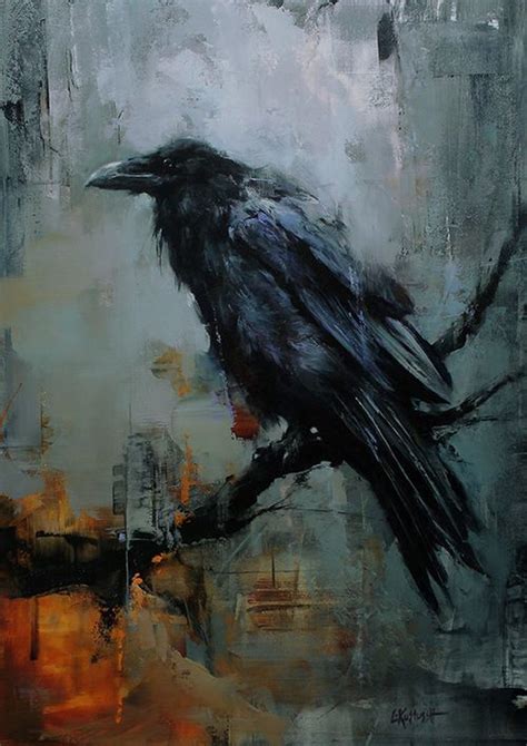Lindsey Kustusch Crow Painting Art Bird Art