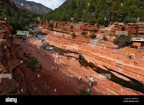 Slide Rock State Park Oak Creek Canyon Az Stock Photo Alamy