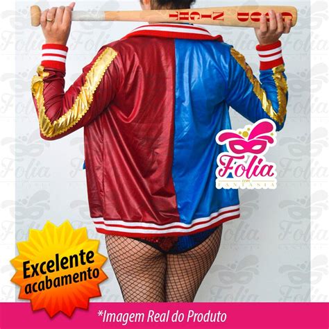 A arlequina de esquadrão suicida 2 está perfeita demais obrigada pelos mimos margot! Fantasia Arlequina Esquadrão Suicida Com Taco E Jaqueta ...