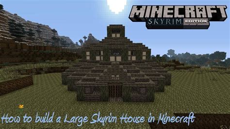 Create, explore and survive alone or with friends on mobile devices or windows 10. How to build a Large Skyrim House in Minecraft - YouTube