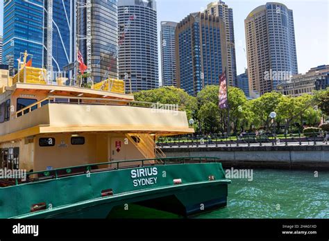 Stern Of Sydney Ferry Mv Sirius A First Fleet Class Ferry Berthed At