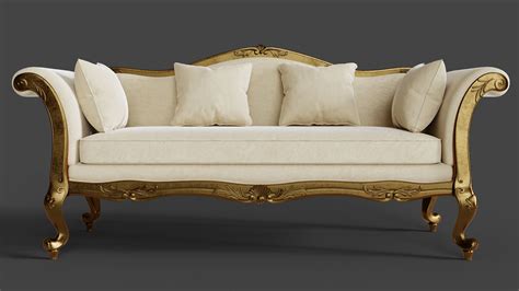 Baroque Classic Sofa 3d Model Cgtrader