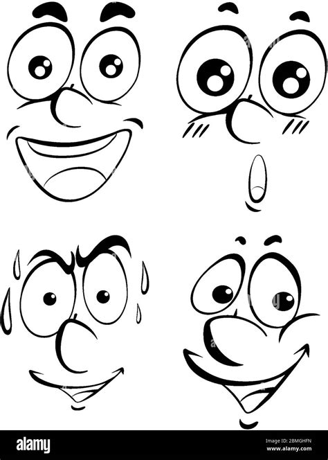 Smiley Face Clip Art Emotions Black And White